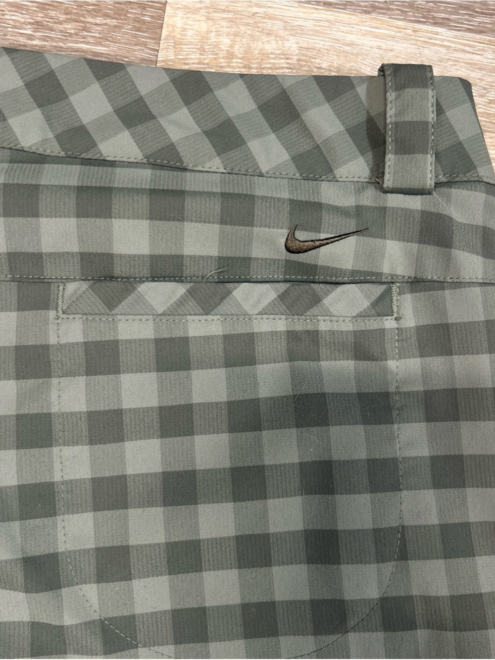 Nike Golf Tour Performance Men’s Green Checkered Golf Dri Fit Shorts Size Large - Picture 8 of 14